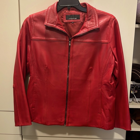 Jones New York Jackets & Blazers - Red leather jacket